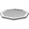 Ekena Millwork Octagonal Surface Mount PVC Gable Vent w/ 2"W x 1-1/2"P Brickmould Frame, 26"W x 26"H GVPOC26X2602SN - alternate 4